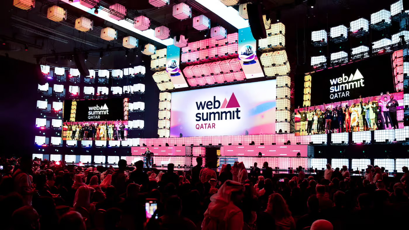 Main stage and packed audience at Web Summit Qatar